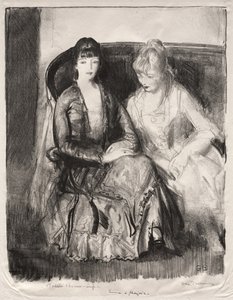 Emma ja Marjorie sohvalla