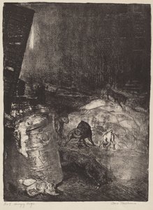 Hungry Dogs, toinen kivi tekijältä George Bellows