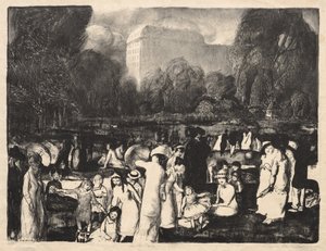 Puistossa, valo tekijältä George Bellows