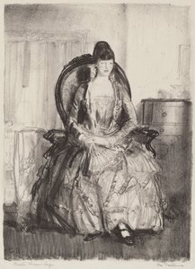 Nainen tuulettimen kanssa tekijältä George Bellows
