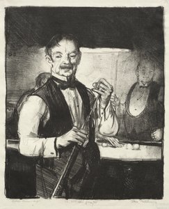 Vanha biljardipelaaja tekijältä George Bellows