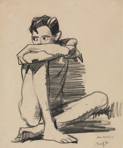 Istuva poika tekijältä George Bellows