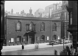 Unitaarinen kappeli, Cross Street, Manchester, 1940.