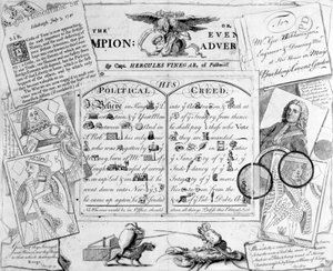 Kapteeni Hercules Vinegar of Pall Mall, Mestari tai iltamainostaja, 1744