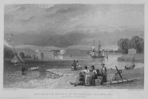 Plymouth Sound, St Nicholas Island jne Mount Edgecumbelta (kaiverrus)