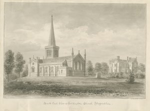 Hilderstonen kirkko: seepiapiirustus, 1841