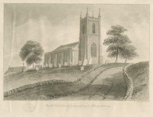 Ipstones Church: seepiapiirustus tekijältä George Buckler