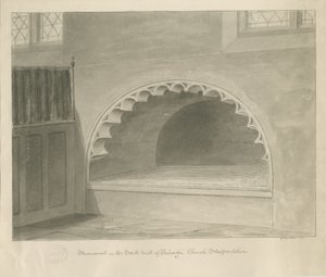 Penkridge Church - Monumentti South Wallissa: seepiapiirros, 1841