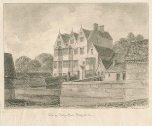 Weston-on-Trent - Hall: seepiapiirustus, 1841