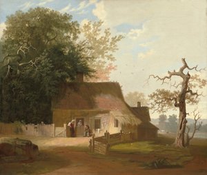 Mökin maisema tekijältä George Caleb Bingham