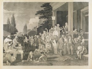 Todiste 5 aiheesta "The County Election" tekijältä George Caleb Bingham