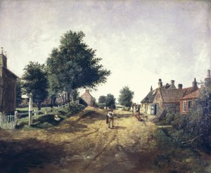 Hollym Village, Holderness, n.1885 (öljy kankaalle) tekijältä George Cammidge