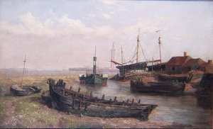 Freshney-joen suu lähellä Grimsbyä, Lincolnshire tekijältä George Cammidge