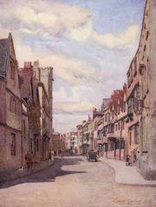 Oxford: Holywell Street (väri litho)
