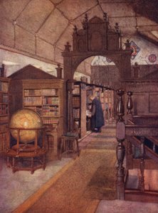 Oxford: Merton Library (väri litho)