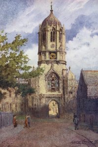 Oxford: Tom Tower, Christ Church (väri litho)