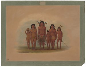 Connibo-intiaaniperhe tekijältä George Catlin