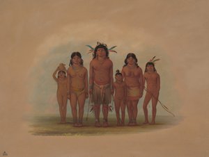 Connibo-intiaaniperhe, 18541869. tekijältä George Catlin