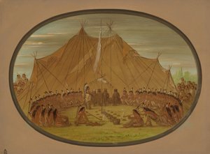 Koiran juhla - Sioux, 18611869. tekijältä George Catlin