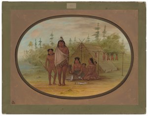 Litteäpäällikkö perheineen tekijältä George Catlin