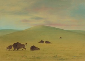 American Pasturage - Prairies of the Platte, 18611869. tekijältä George Catlin