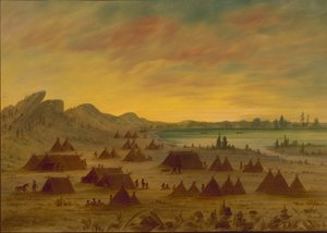 Apachee Village, 18551869. tekijältä George Catlin