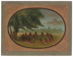 Intiaanineuvosto - Sioux tekijältä George Catlin
