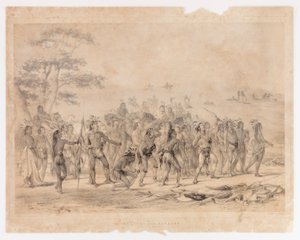 Mandanien jousiammunta--no 24. tekijältä George Catlin