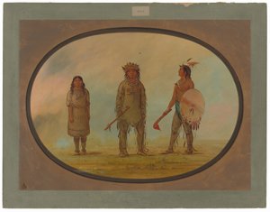 Athapasca-päällikkö, hänen vaimonsa ja soturi tekijältä George Catlin