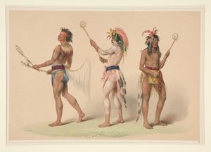 Pallonpelaajat, taulu 21 Pohjois-Amerikan intiaaniportfoliosta tekijältä George Catlin