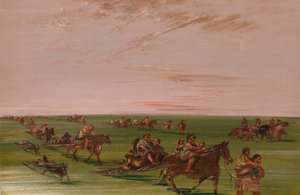 Sioux-yhtymä Liikkuva leiri tekijältä George Catlin