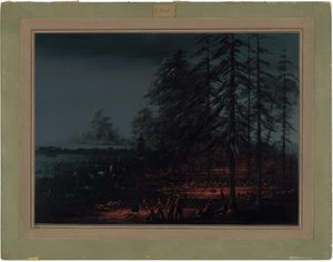 Siouxin sotajuhlan bivouac tekijältä George Catlin