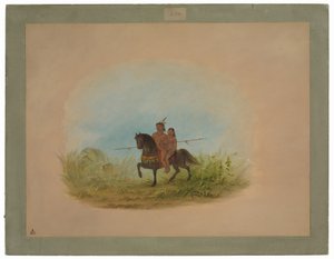 Morsian ja sulhanen hevosen selässä - Connibo tekijältä George Catlin