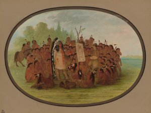 Catlin maalaa muotokuvan Mah-to-toh-pasta - Mandan, 18611869. tekijältä George Catlin