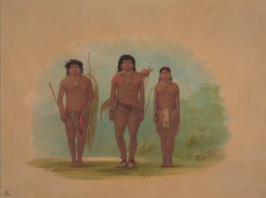 Chacon päällikkö, hänen vaimonsa ja soturi, 18541869. tekijältä George Catlin
