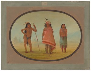 Cochimteen päällikkö, hänen vaimonsa ja soturi tekijältä George Catlin