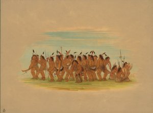 Koiran tanssi - Sioux, 1861. tekijältä George Catlin