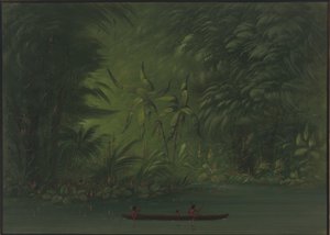 Sisäänkäynti laguuniin, Amazonin ranta, 18541869. tekijältä George Catlin
