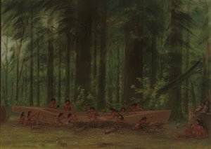 Kanootin kaivaminen - Nayas Indians, 18551869.