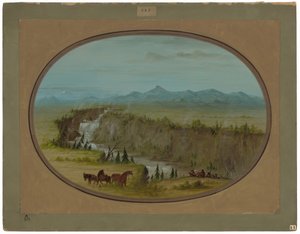 Falls of the Snake River tekijältä George Catlin