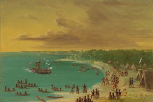 Griffinin ensimmäinen purjehdus Erie-järvellä. 7. elokuuta 1679, 18471848. tekijältä George Catlin