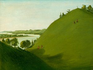 Floydin hauta, jonne Lewis ja Clark hautasivat kersantti Floydin vuonna 1804. tekijältä George Catlin