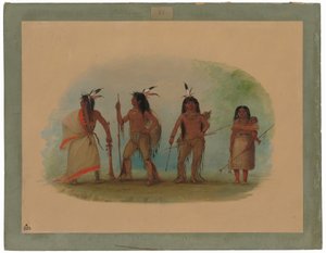 Neljä Apachee-intiaania tekijältä George Catlin
