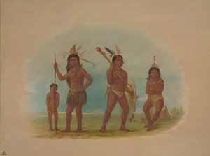 Neljä Arowak-intiaania, 18541869. tekijältä George Catlin