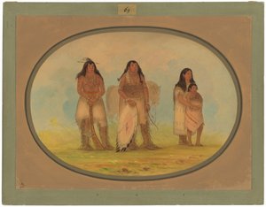 Neljä Kiowa-intiaania tekijältä George Catlin