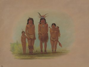 Neljä sepibo-intiaania, 18541869. tekijältä George Catlin