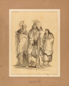 Algonki- ja irokeesi-intiaanien ryhmä--no. 1. tekijältä George Catlin