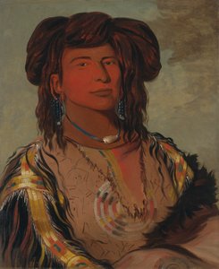 Ha-wón-je-tah, Yksi sarvi, Miniconjou-heimon päällikkö. tekijältä George Catlin