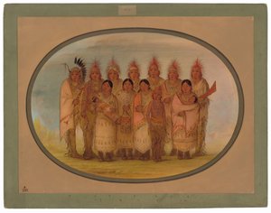Iowan intiaanit, jotka vierailivat Lontoossa ja Pariisissa tekijältä George Catlin