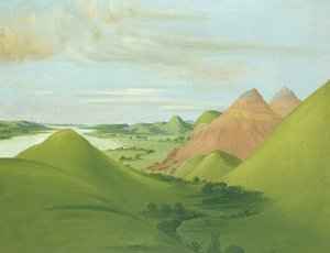 Iron Bluff, 1200 mailia St. Louisin yläpuolella, 1832. tekijältä George Catlin